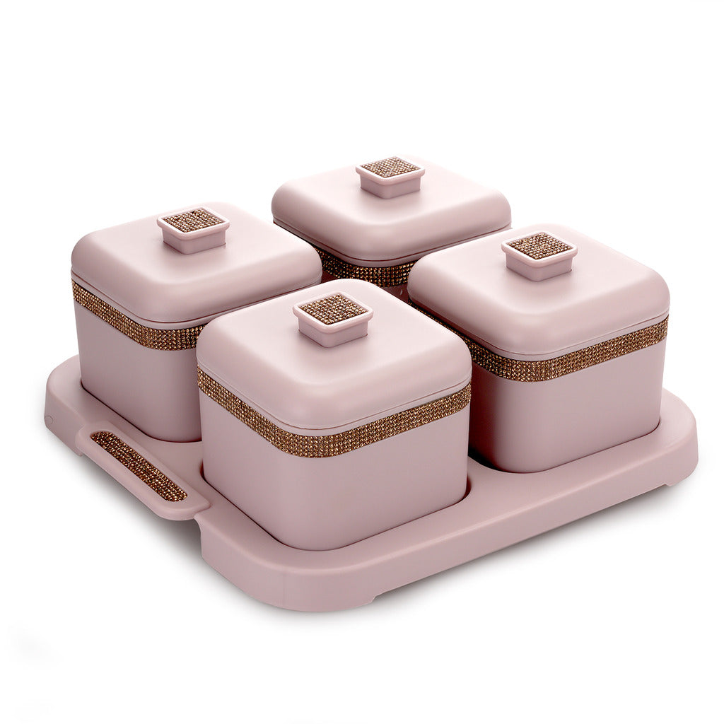 Sapphire Square Dry Fruit Container Set of 4