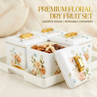 MIRACLE DRY FRUIT SET OF 4, WHITE
