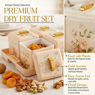 MIRACLE DRY FRUIT SET OF 4, IVORY
