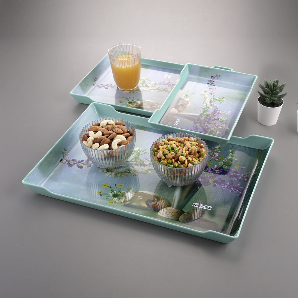 Diva Serving Tray Set Of 3 ( S + M + B )