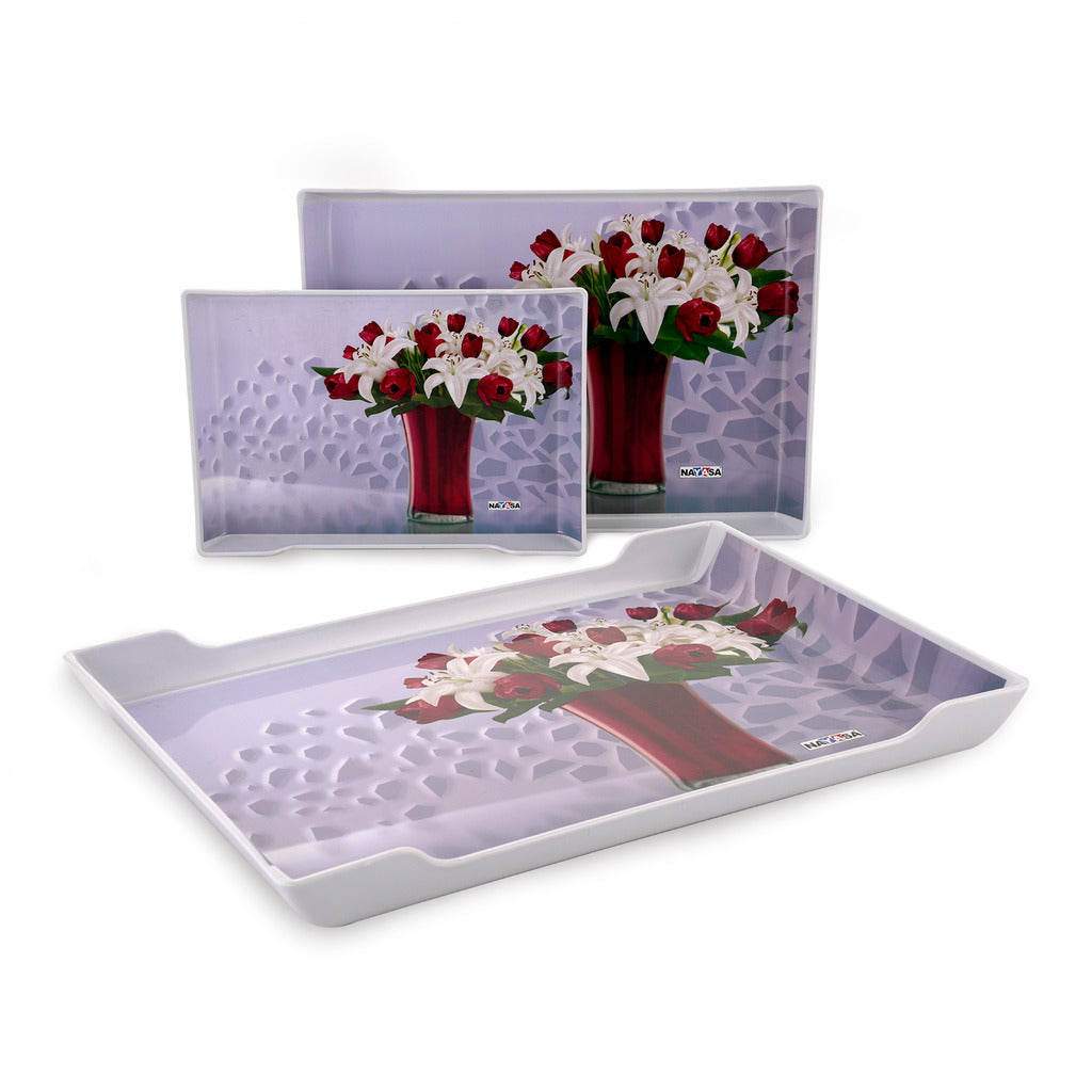 Diva Serving Tray Set Of 3 ( S + M + B )