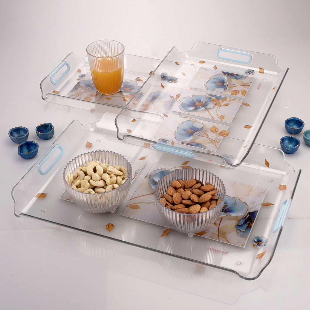 Modern Serving Tray Set Of 3 ( S + M + B )