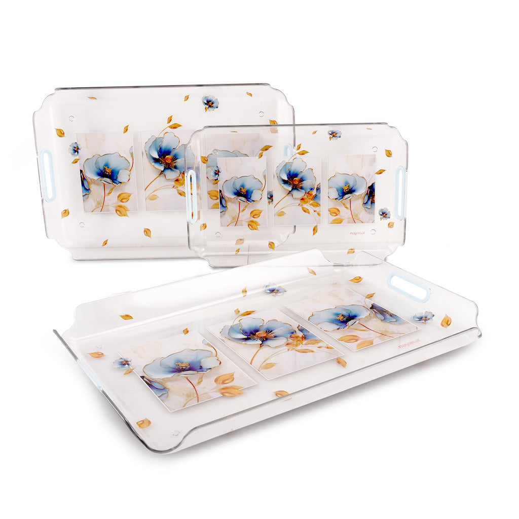 Modern Serving Tray Set Of 3 ( S + M + B )