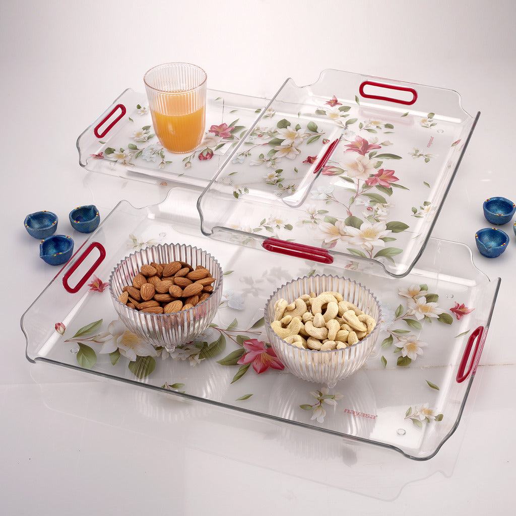 Modern Serving Tray Set Of 3 ( S + M + B )