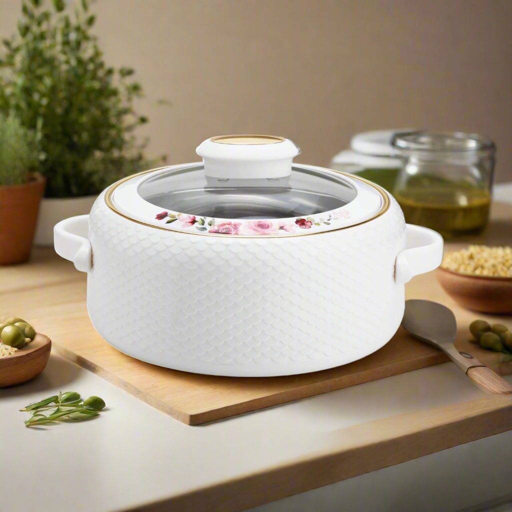 Coral Glass Lid Casserole, 1500ml