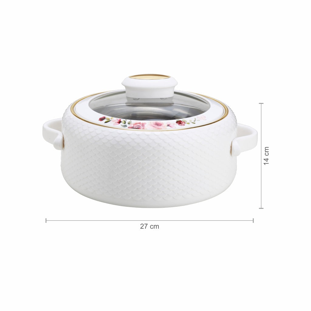 Coral Glass Lid Casserole, 1500ml