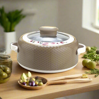 Coral Glass Lid Casserole, 2000ml