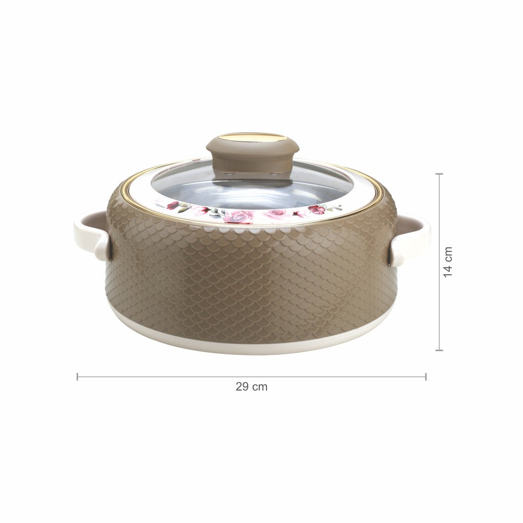 Coral Glass Lid Casserole, 2000ml