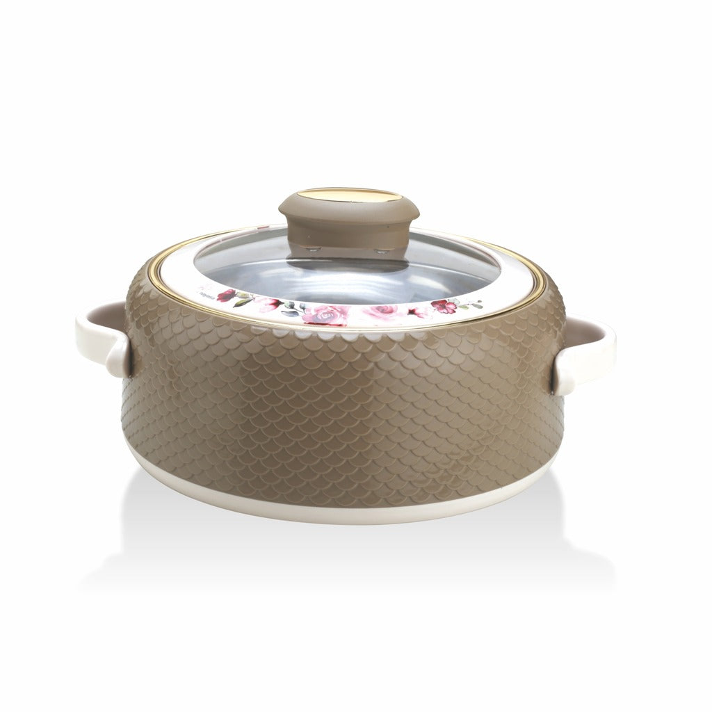 Coral Glass Lid Casserole, 2000ml