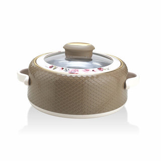 Coral Glass Lid Casserole, 2000ml