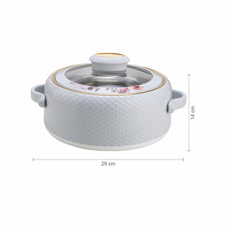 Coral Glass Lid Casserole, 2000ml