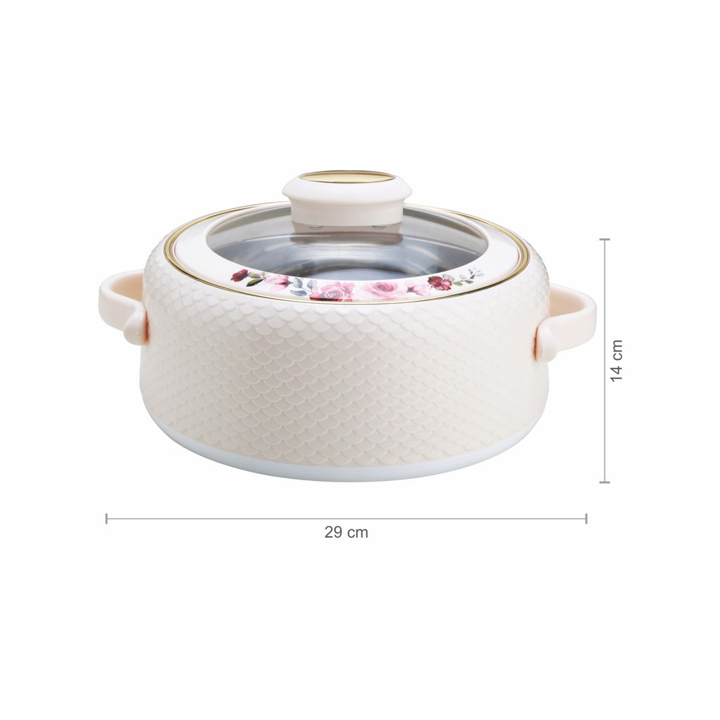 Coral Glass Lid Casserole, 2000ml