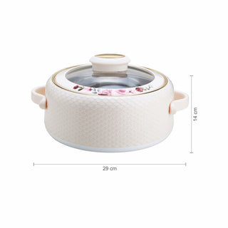 Coral Glass Lid Casserole, 2000ml