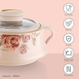 Lorenzo Glass Lid Casserole, 1500ml