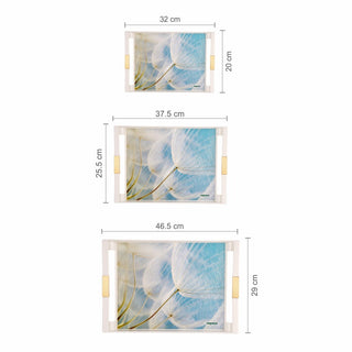 Deco Serving Tray Set Of 3 ( S + M + B )