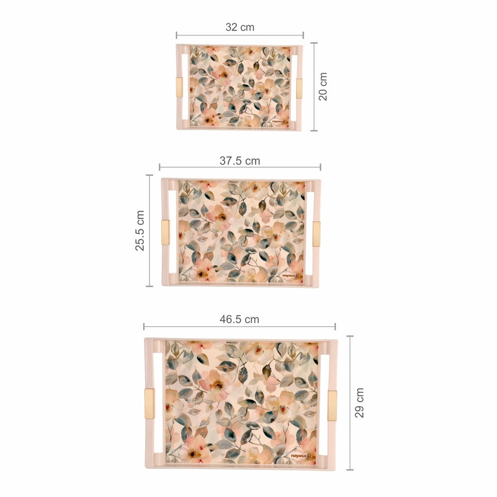 Deco Serving Tray Set Of 3 ( S + M + B )