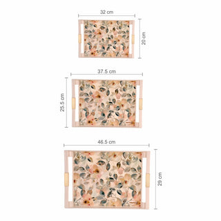 Deco Serving Tray Set Of 3 ( S + M + B )