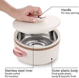 Sapphire Casserole, Big Set ( 1000, 1500, 2000 ml ) Pearl White