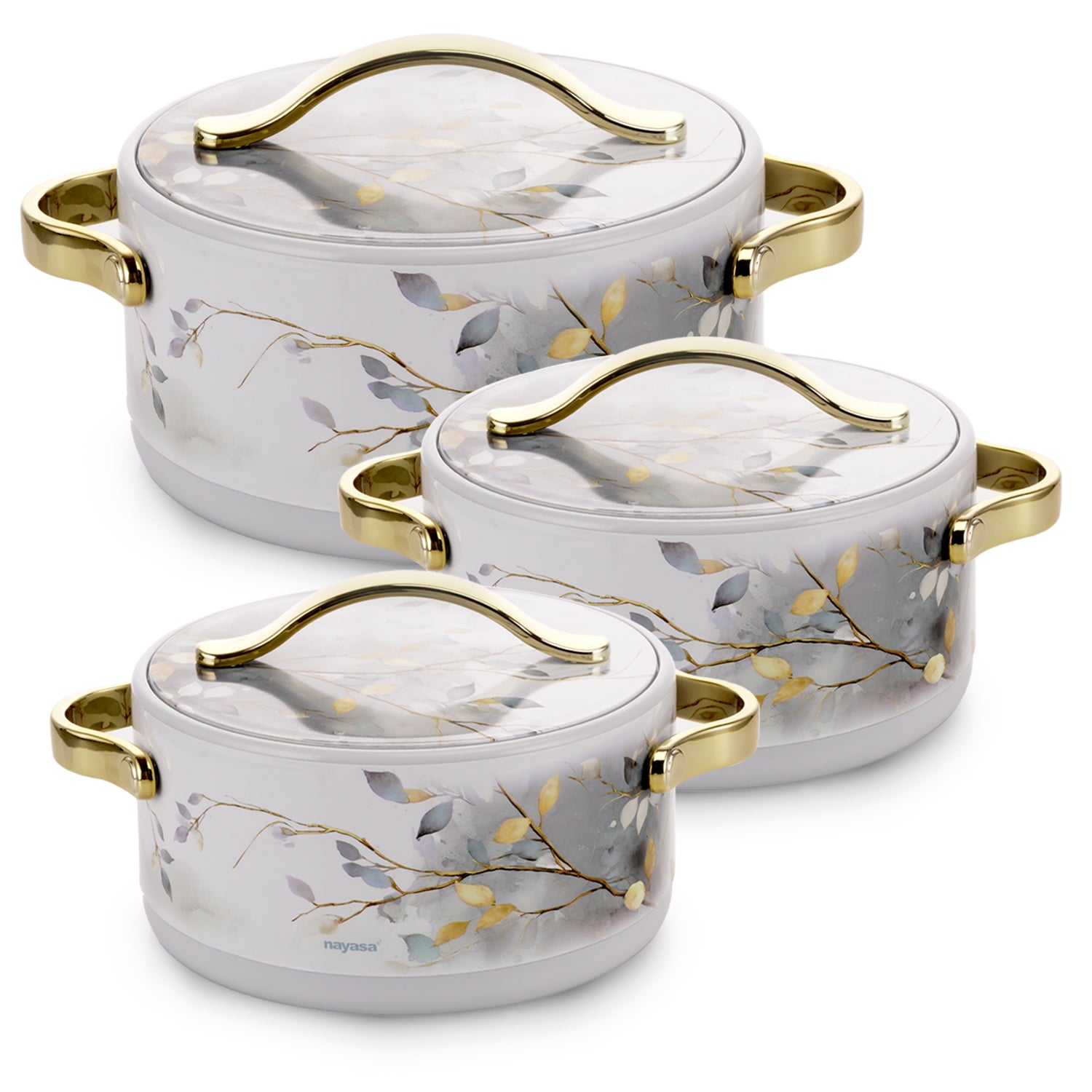 Bethany Casserole, Big Set ( 1000, 1500, 2000 ml ) Grey