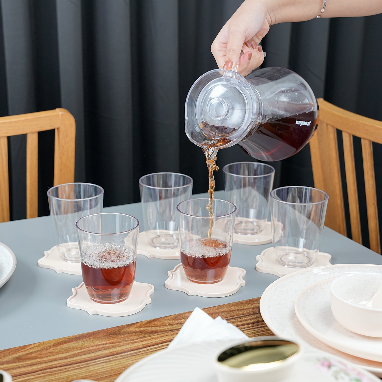 Cosmos Jug And 6 Glass Set