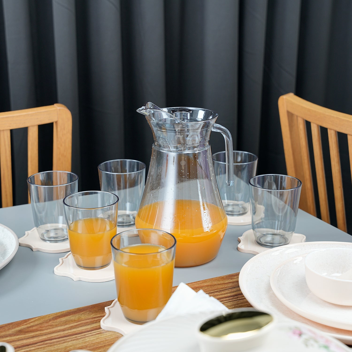 Cosmos Jug And 6 Glass Set