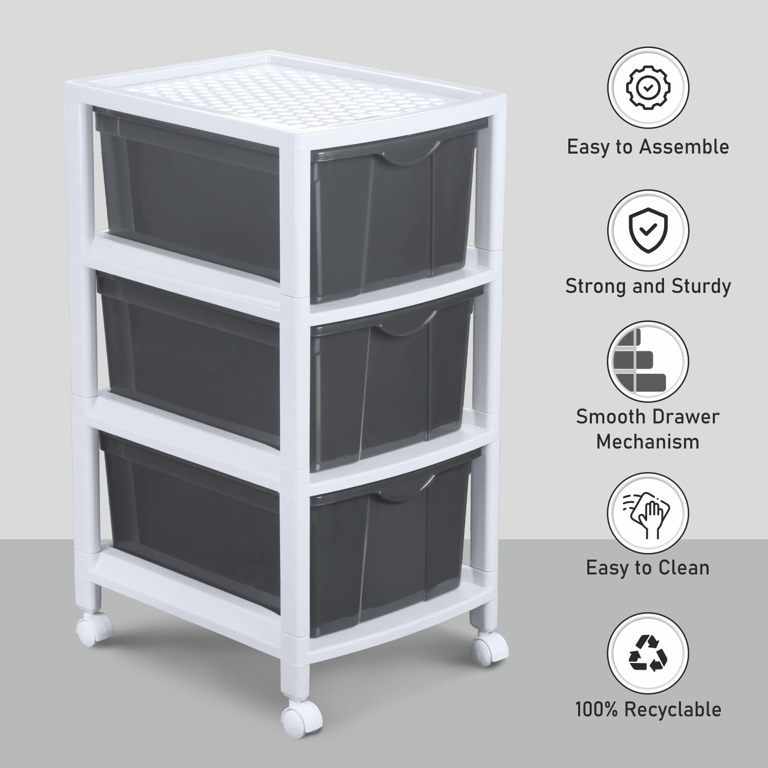 Carnival Tuckins Grey / 3 Drawers