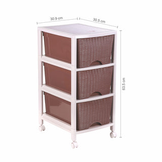 Cane Carnival Tuckins Brown / 3 Drawers