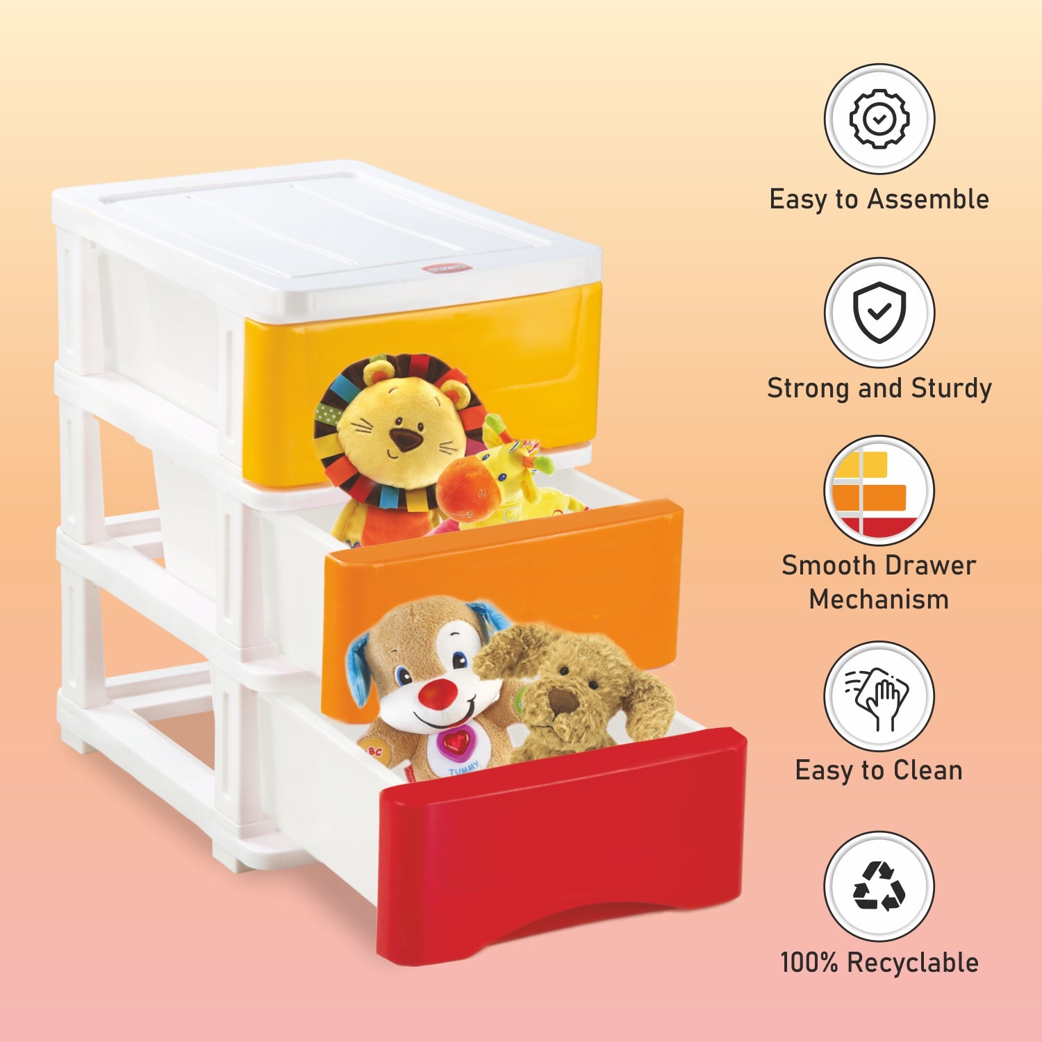 Rainbow Tuckins 4 Drawers