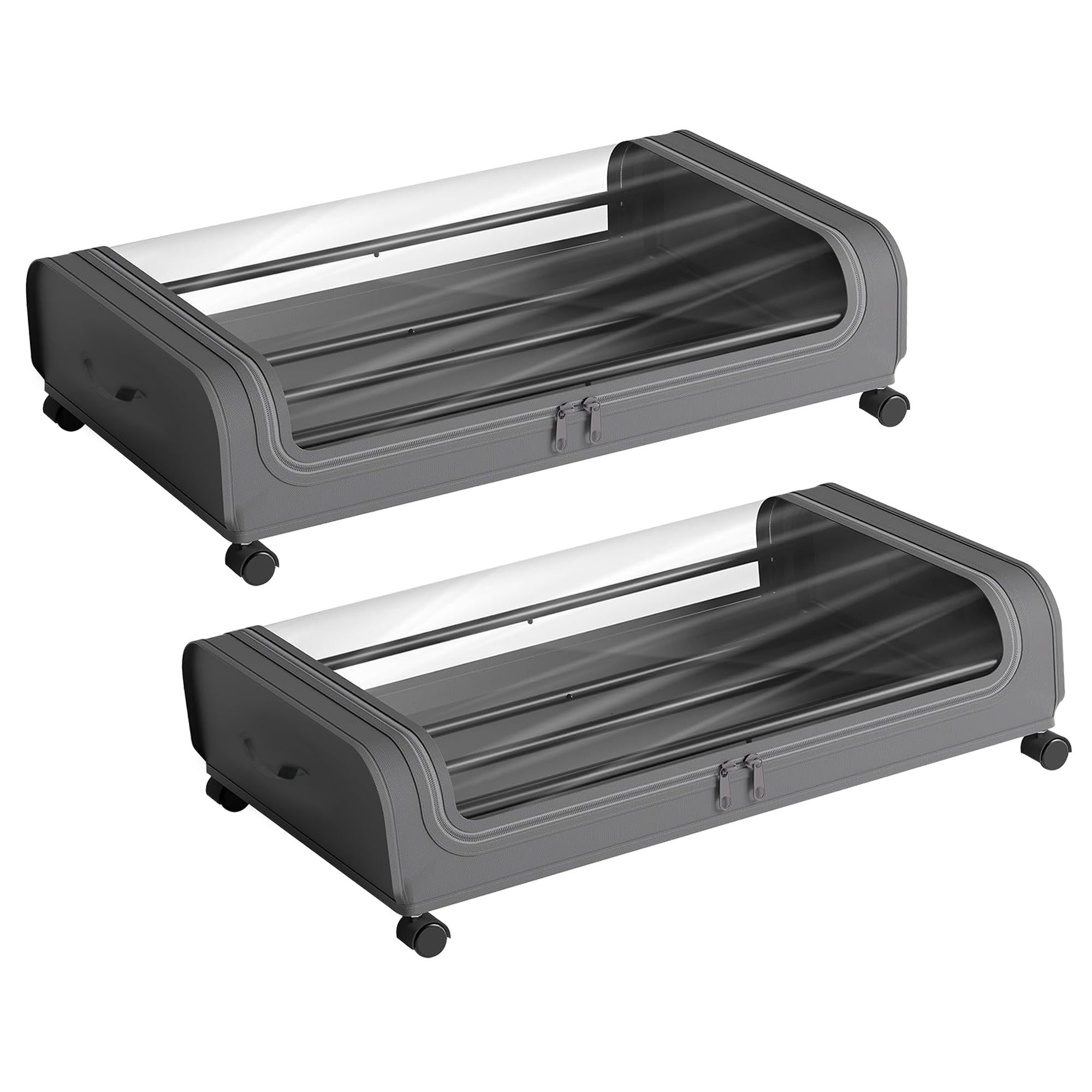 Under Bed Storage Box Grey / Set of 2