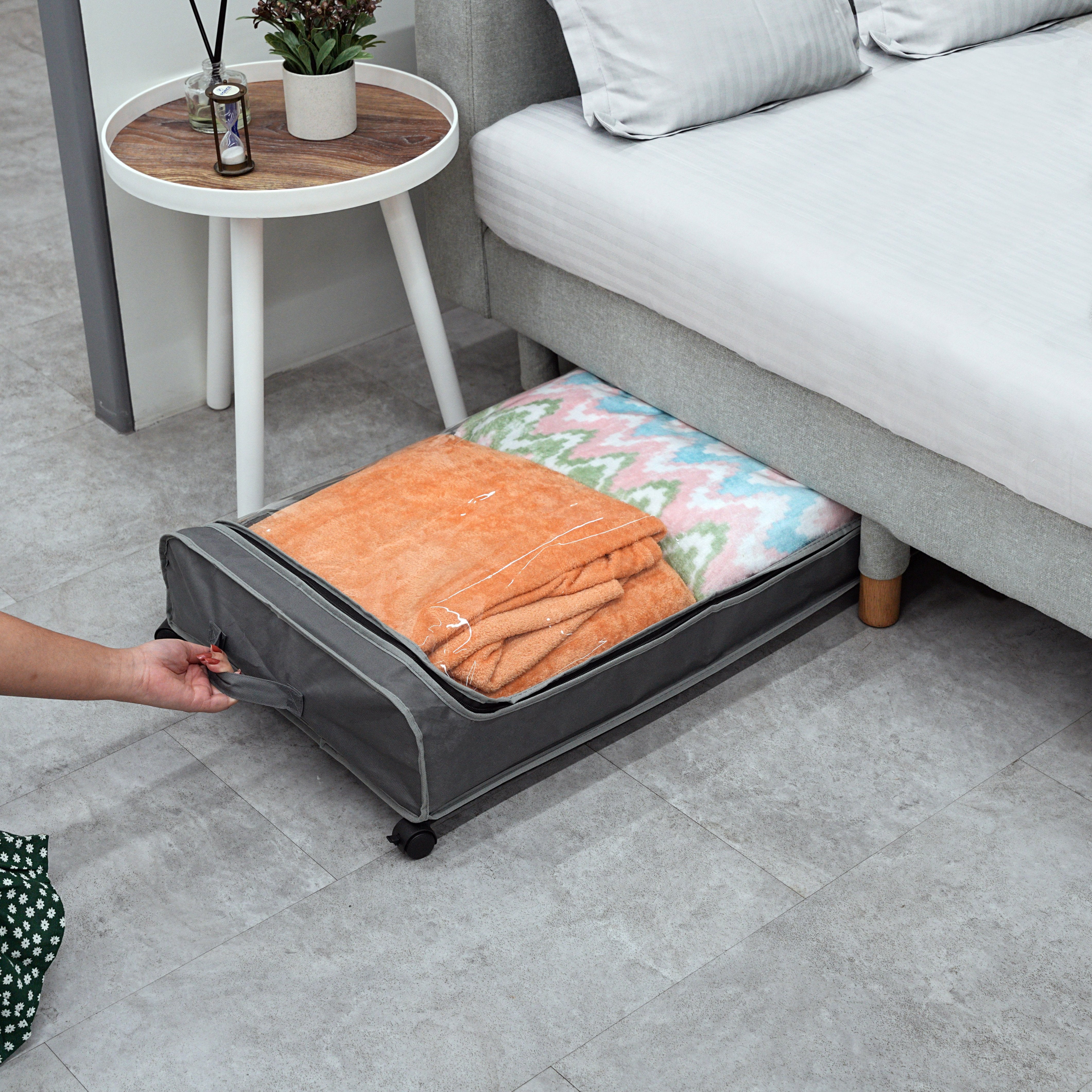 Under Bed Storage Box Grey / Set of 3