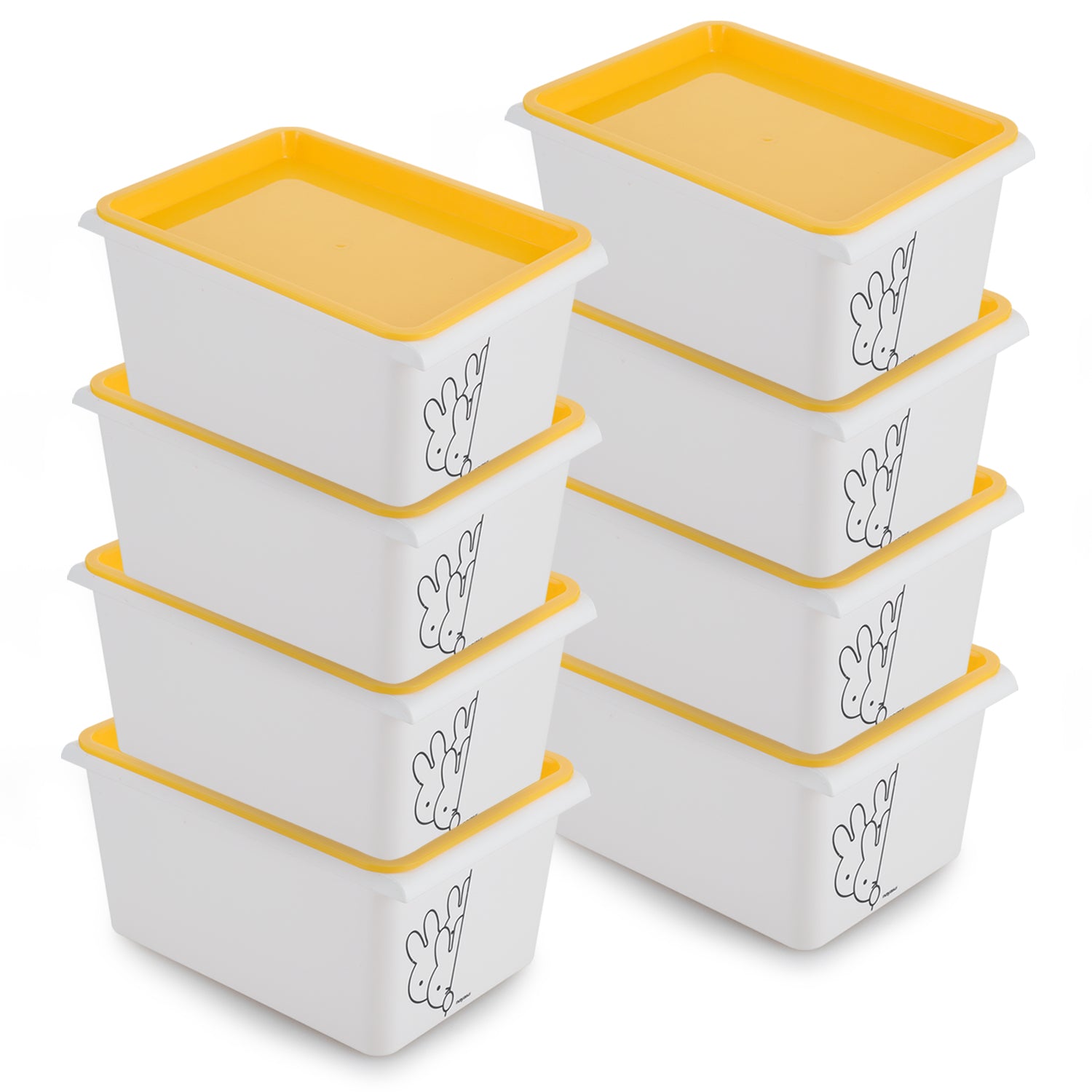 Stack N Store Yellow / 5 Ltrs / Set of 8