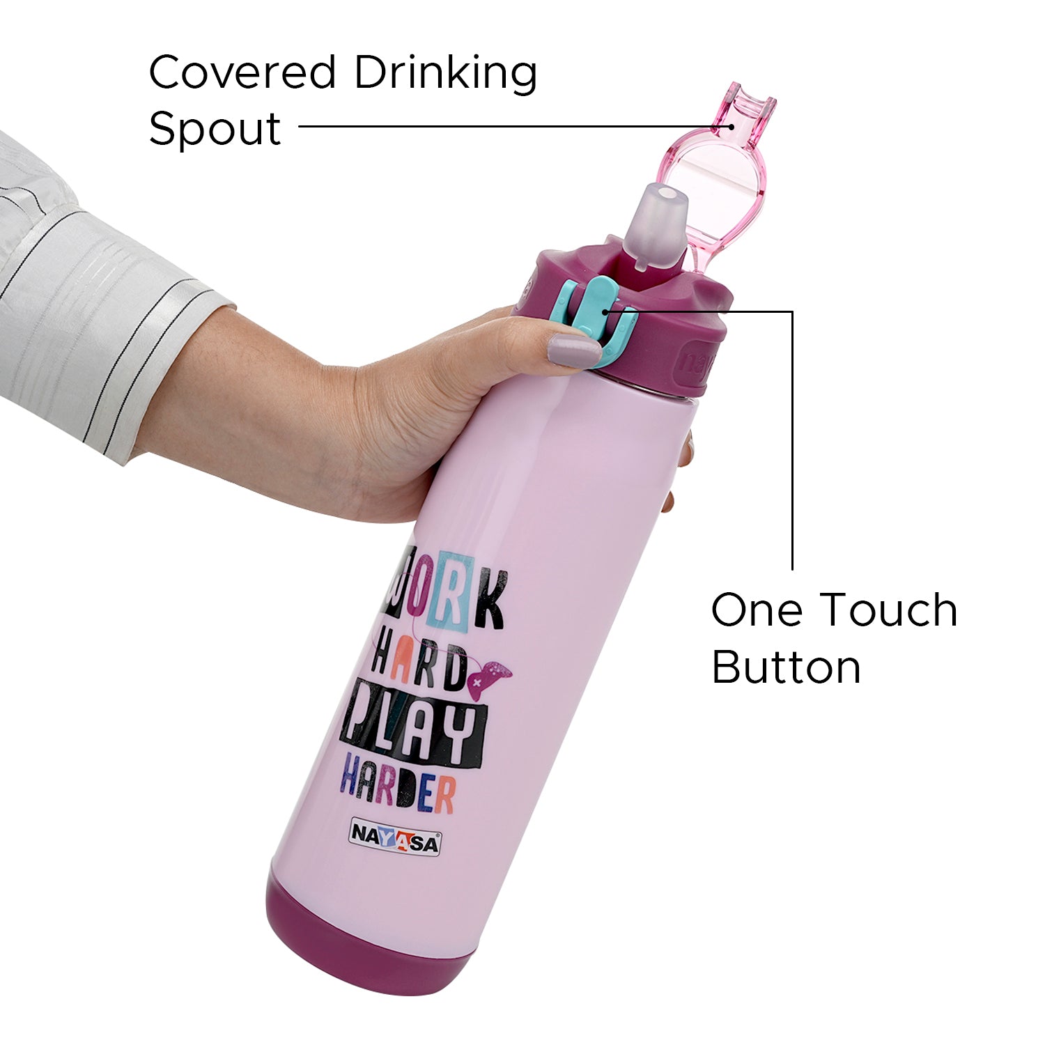 Adonis Inner Stainless Steel Water Bottle Pink / 620 ml