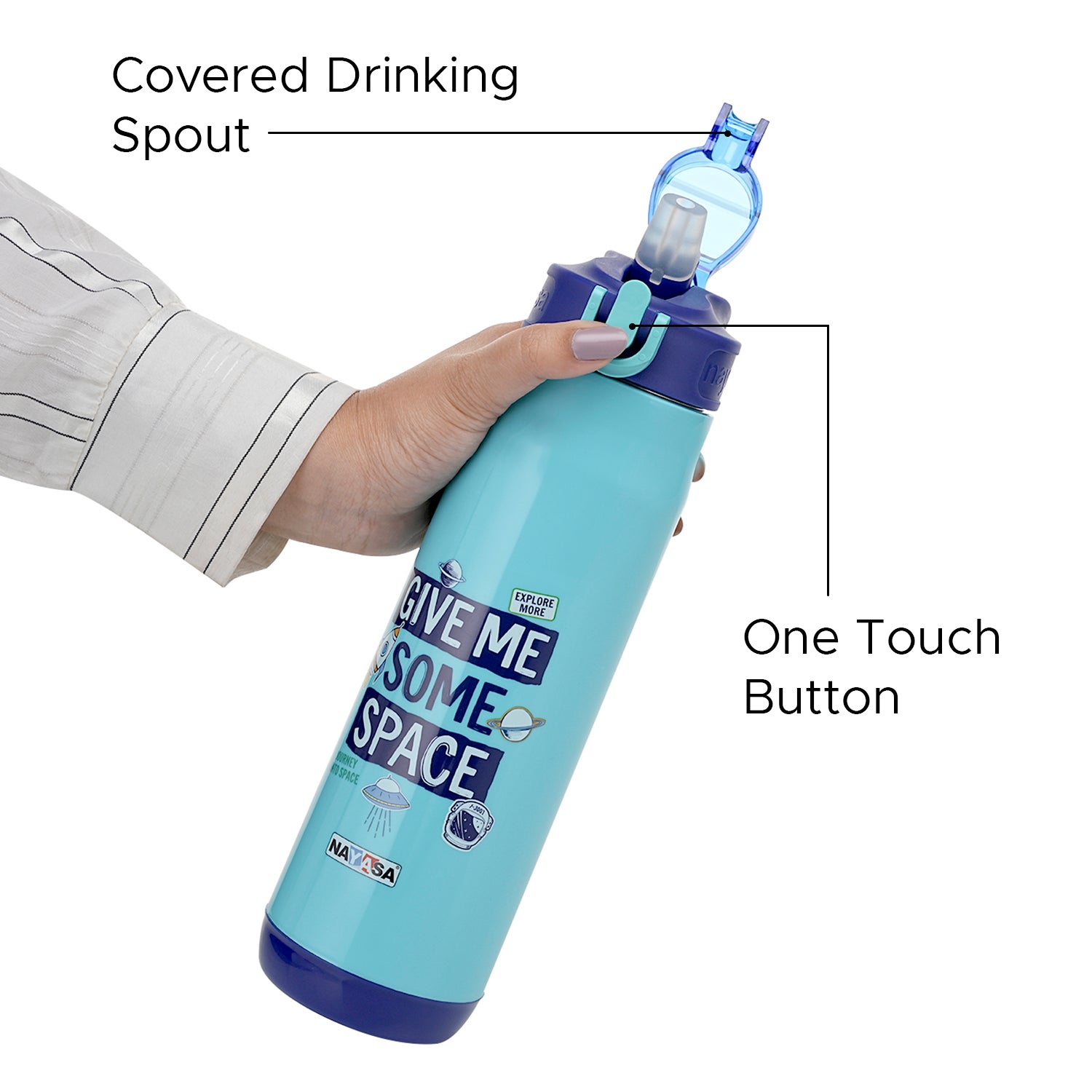 Adonis Inner Stainless Steel Water Bottle Blue / 620 ml