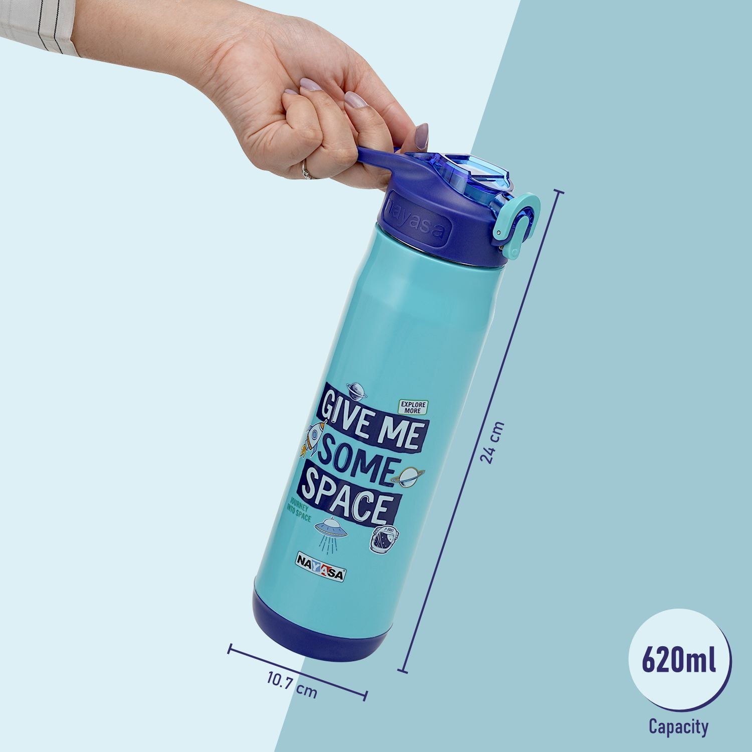 Adonis Inner Stainless Steel Water Bottle Blue / 620 ml