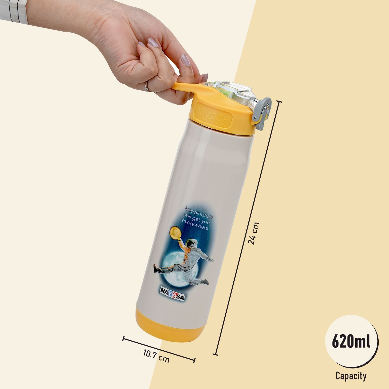 Adonis Inner Stainless Steel Water Bottle Off - white / 620 ml