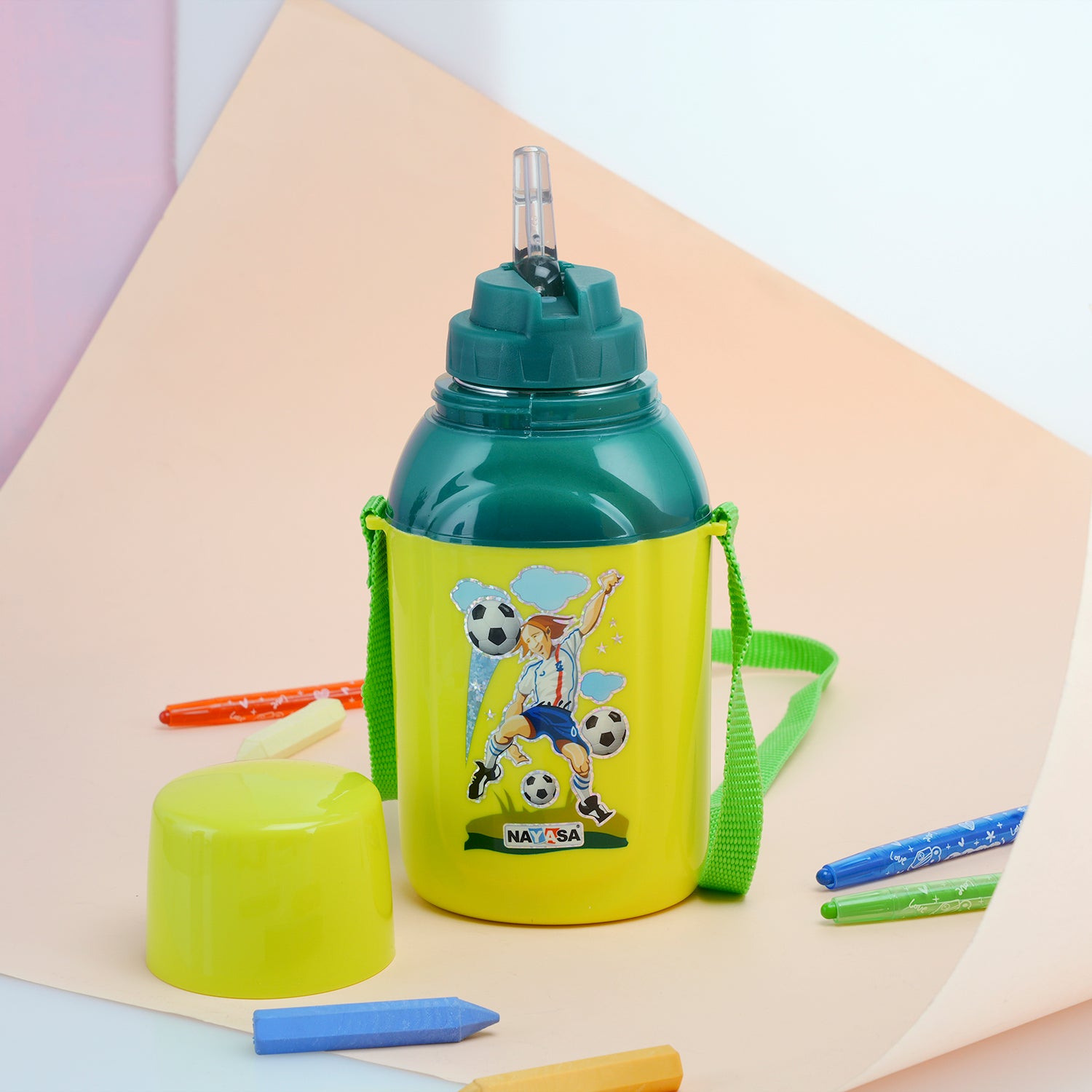 Nippy Kids Inner Steel Water Bottle Green / 500 ml