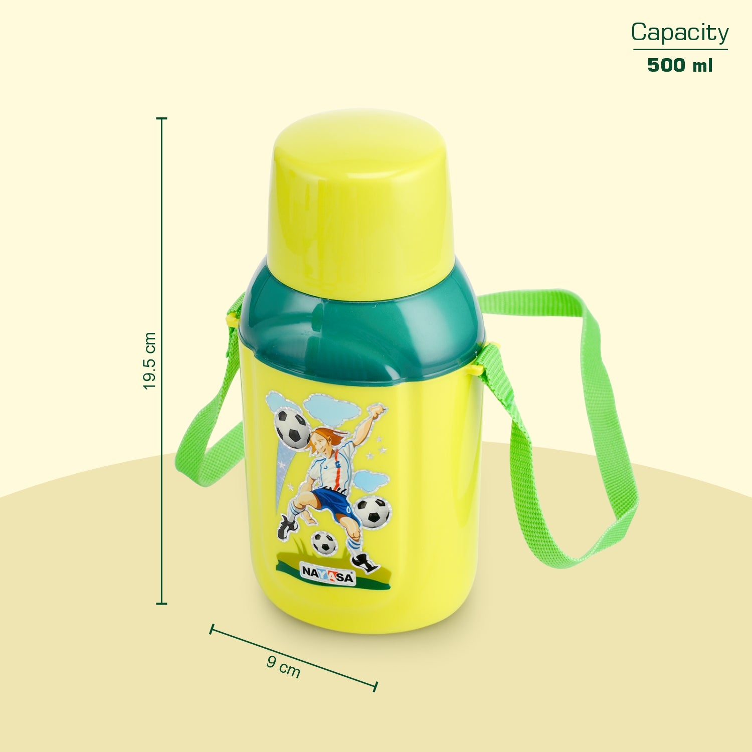 Nippy Kids Inner Steel Water Bottle Green / 500 ml