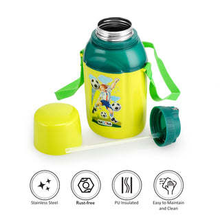 Nippy Kids Inner Steel Water Bottle Green / 500 ml