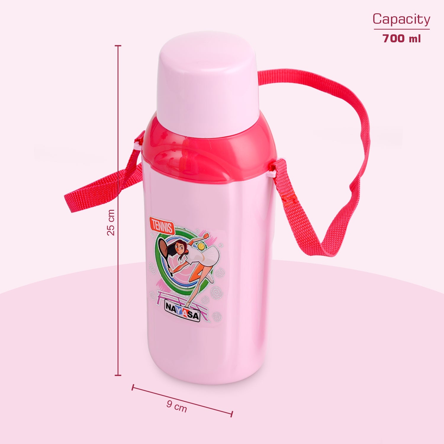 Nippy Kids Inner Steel Water Bottle Pink / 700 ml