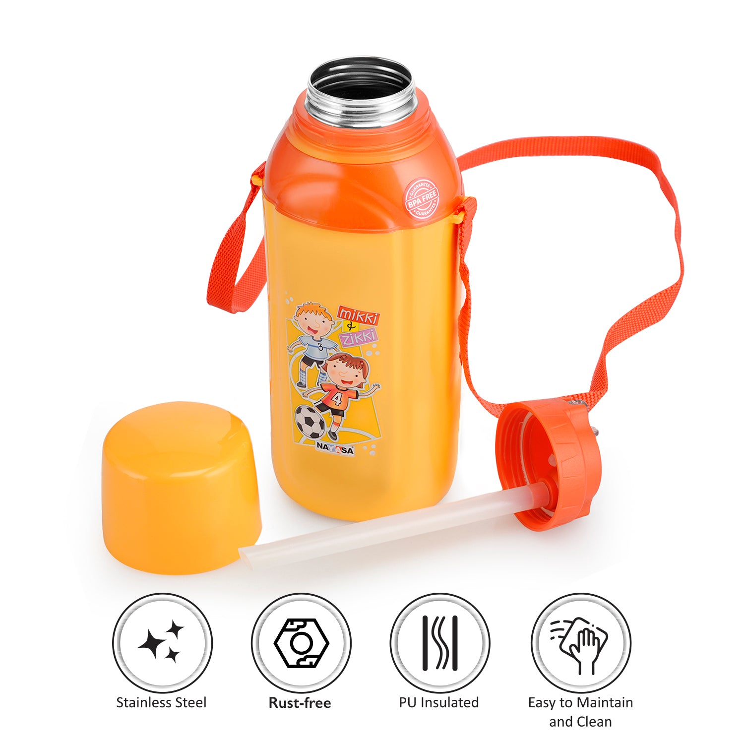 Nippy Kids Inner Steel Water Bottle Yellow / 700 ml