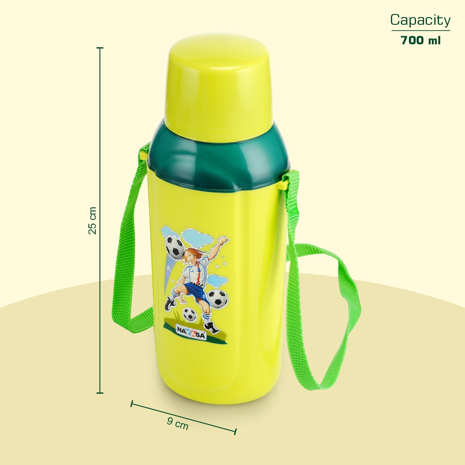 Nippy Kids Inner Steel Water Bottle Green / 700 ml