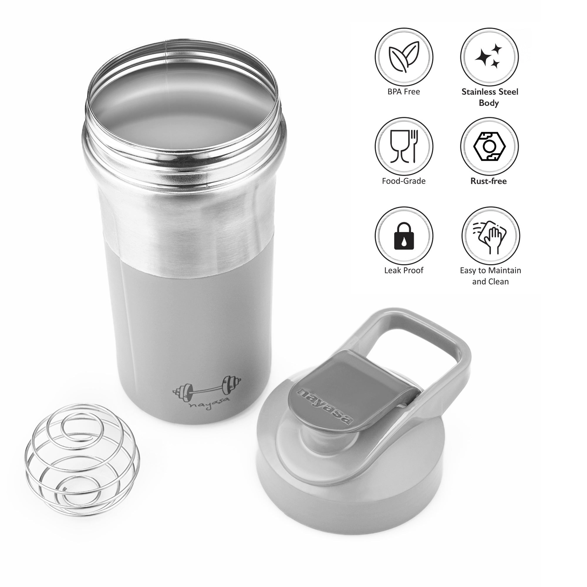 Alloy Cross Fit Gym Shaker