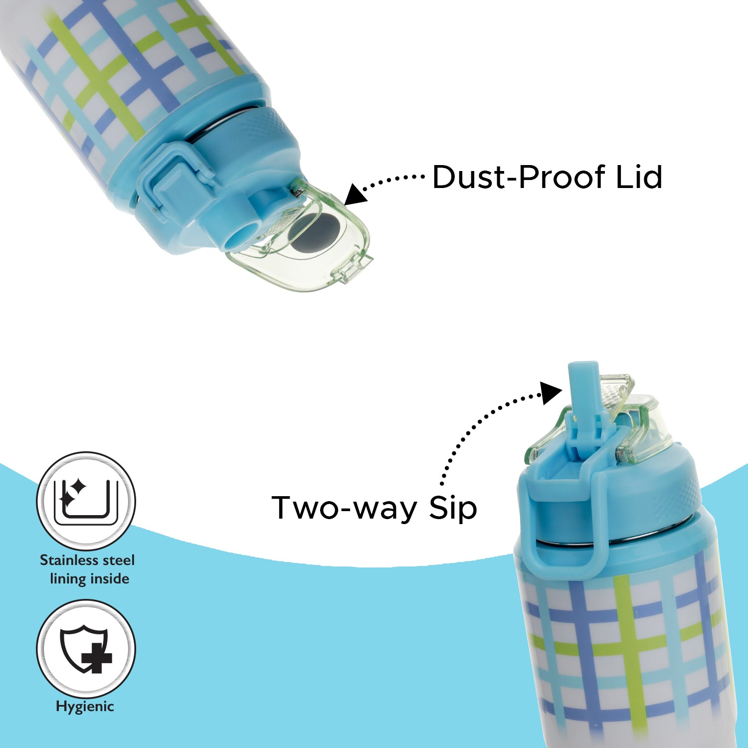 Duo-Sip Water Bottle Sky Blue