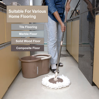 Easy Spin Mop Set Brown