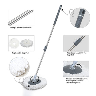 Easy Spin Mop Set Grey
