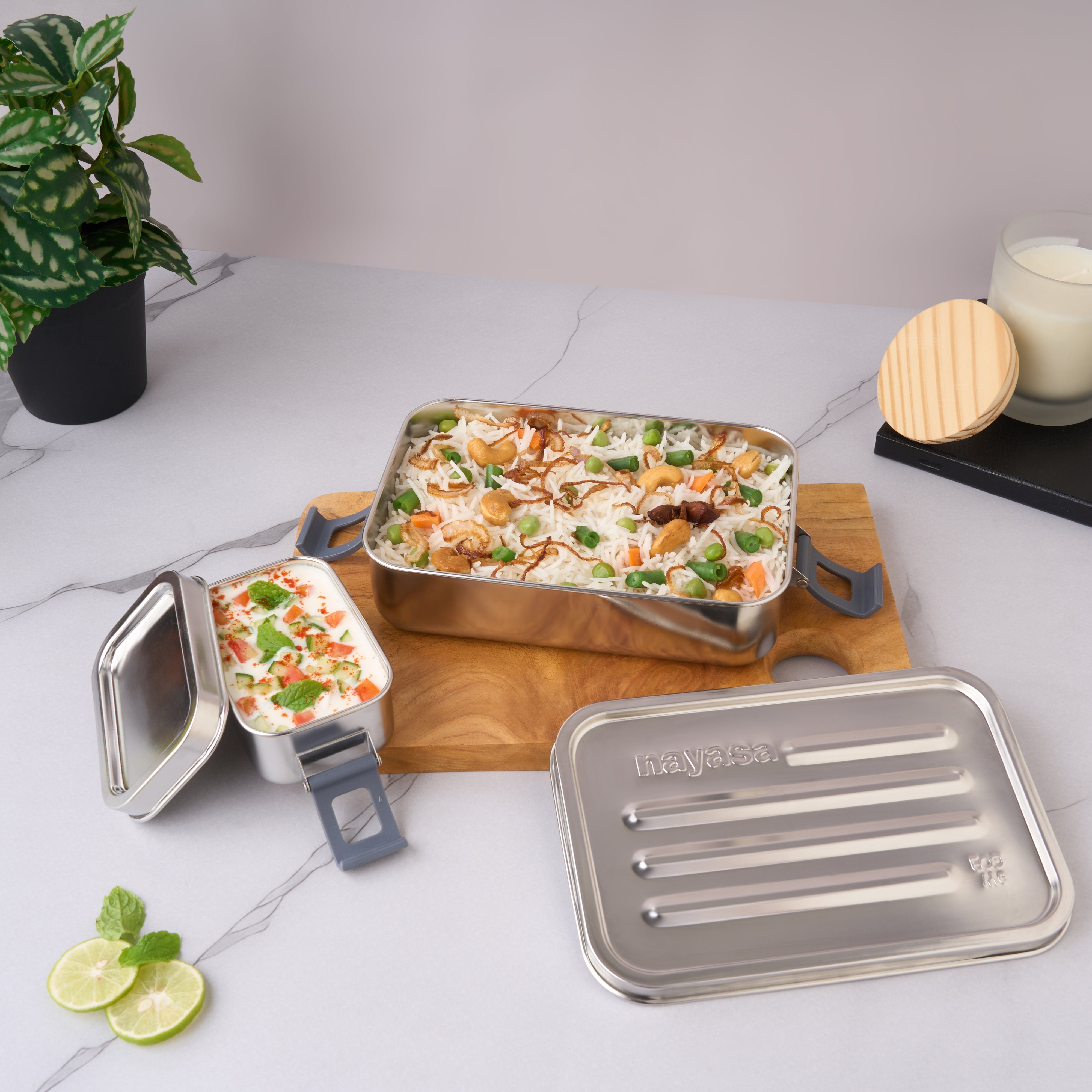 Zion Lunch Box, Grey 900 ml