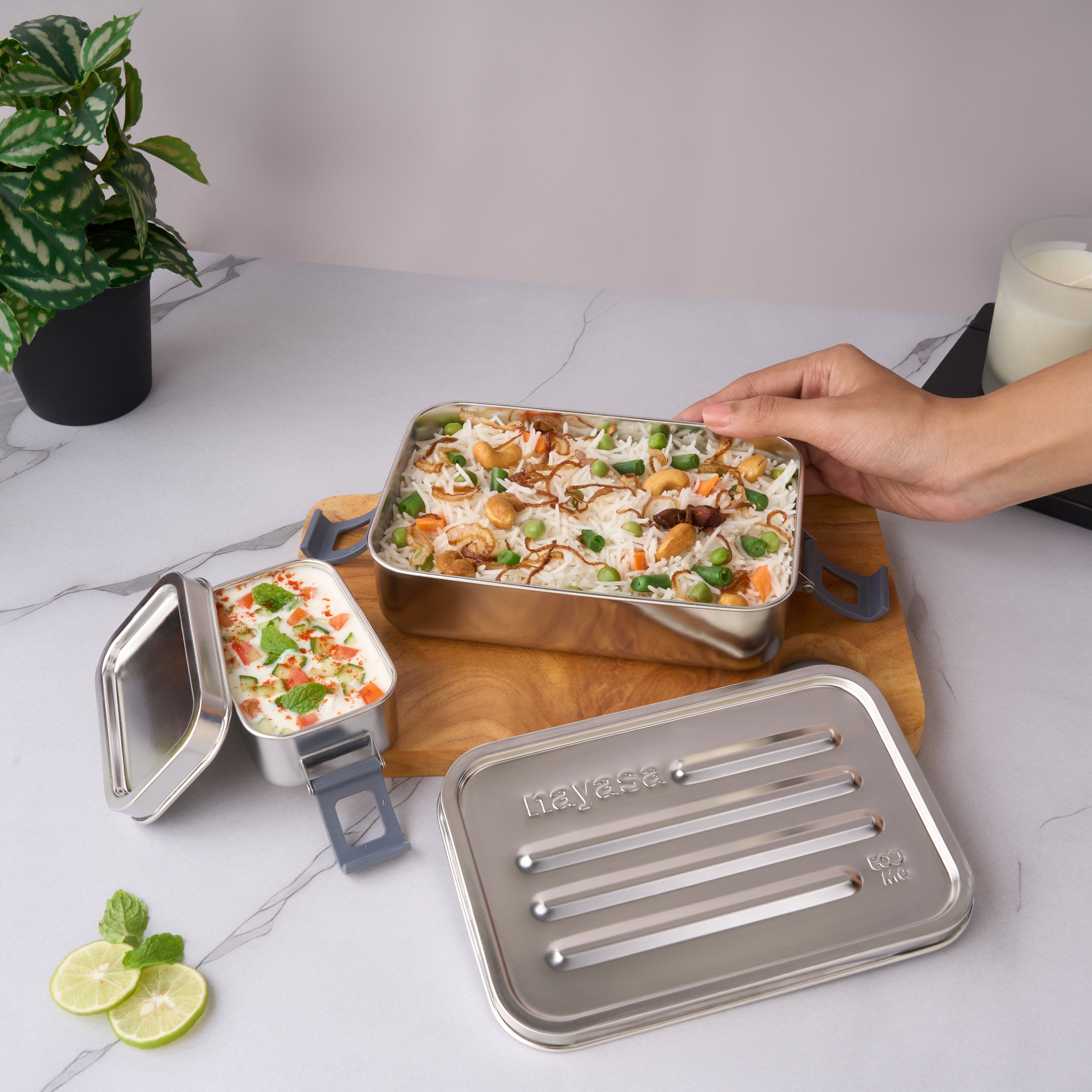 Zion Lunch Box, Grey 900 ml