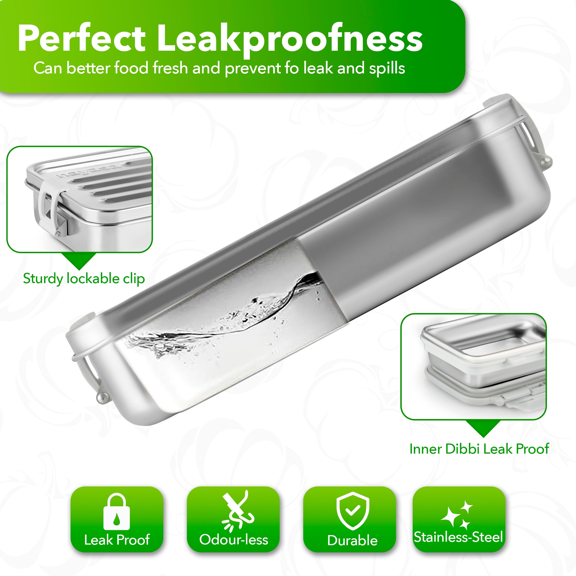 Zion Lunch Box, Grey 900 ml