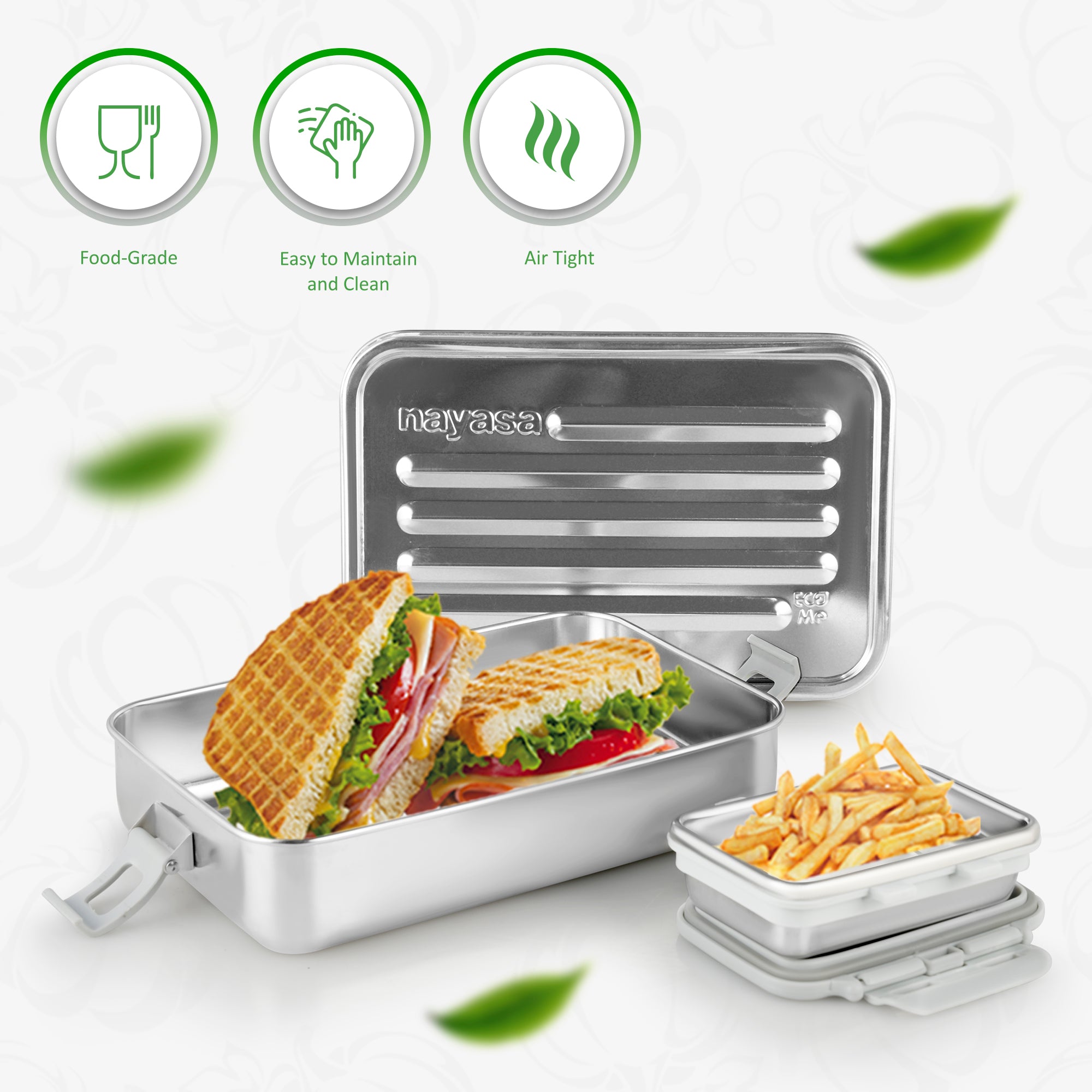 Zion Lunch Box, Grey 900 ml