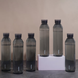 Space Plastic Water Bottle 1150 Ml Grey / Set of 6